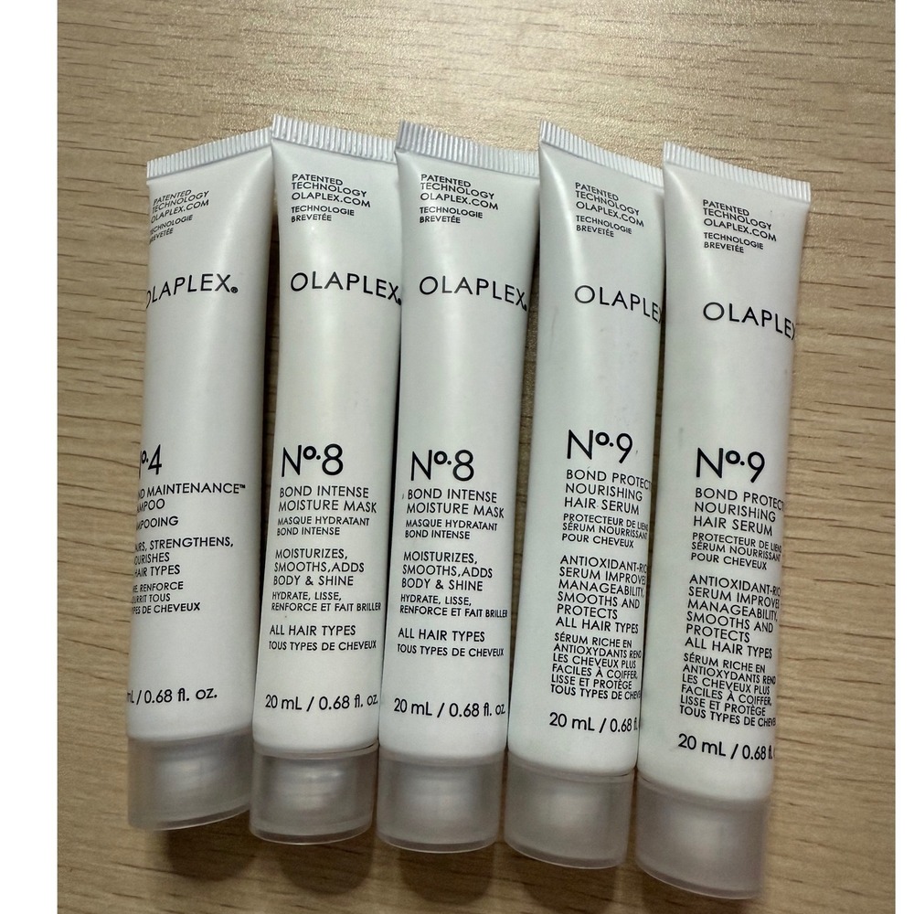 Olaplex Hair Care Set Unisex .68 oz New 5pc No 4 8 9 Travel Size Bundle